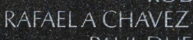 Engraving on The Wall of Chief Warrant Officer Two Rafael Albert Chavez, U. S. Army..